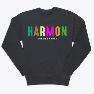 Harmon North Dakota Color Pop Premium Crewneck Sweatshirt