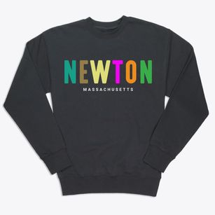 Newton Massachusetts Color Pop Premium Crewneck Sweatshirt