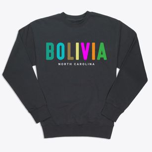 Bolivia North Carolina Color Pop Premium Crewneck Sweatshirt