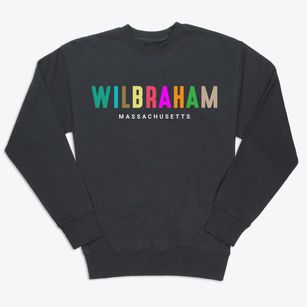 Wilbraham Massachusetts Color Pop Premium Crewneck Sweatshirt