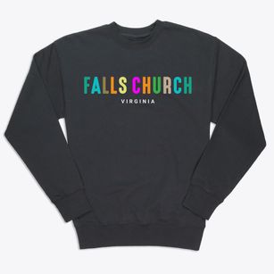 Falls Church Virginia Color Pop Premium Crewneck Sweatshirt