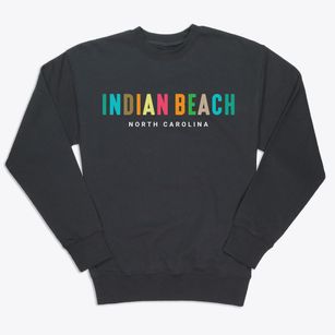 Indian Beach North Carolina Color Pop Premium Crewneck Sweatshirt
