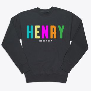 Henry Nebraska Color Pop Premium Crewneck Sweatshirt