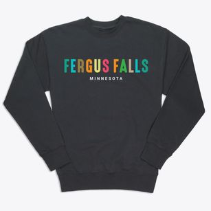 Fergus Falls Minnesota Color Pop Premium Crewneck Sweatshirt