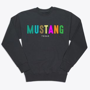 Mustang Texas Color Pop Premium Crewneck Sweatshirt