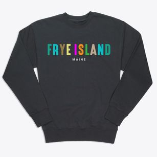 Frye Island Maine Color Pop Premium Crewneck Sweatshirt