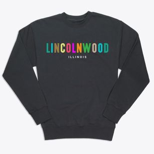 Lincolnwood Illinois Color Pop Premium Crewneck Sweatshirt