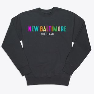 New Baltimore Michigan Color Pop Premium Crewneck Sweatshirt