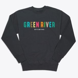 Green River Wyoming Color Pop Premium Crewneck Sweatshirt