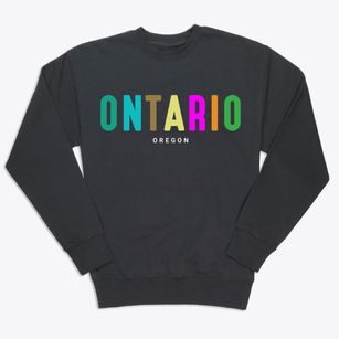 Ontario Oregon Color Pop Premium Crewneck Sweatshirt