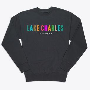 Lake Charles Louisiana Color Pop Premium Crewneck Sweatshirt