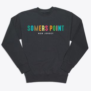 Somers Point New Jersey Color Pop Premium Crewneck Sweatshirt