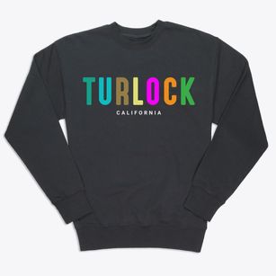 Turlock California Color Pop Premium Crewneck Sweatshirt