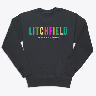 Litchfield New Hampshire Color Pop Premium Crewneck Sweatshirt