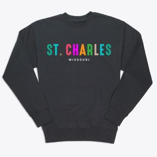 St. Charles Missouri Color Pop Premium Crewneck Sweatshirt