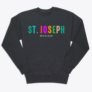 St. Joseph Michigan Color Pop Premium Crewneck Sweatshirt