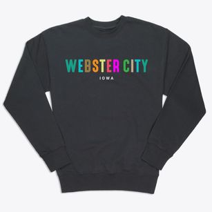 Webster City Iowa Color Pop Premium Crewneck Sweatshirt