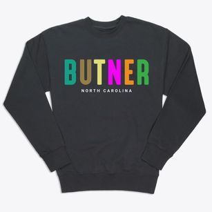 Butner North Carolina Color Pop Premium Crewneck Sweatshirt