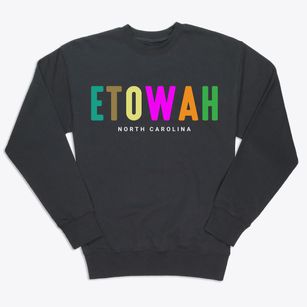 Etowah North Carolina Color Pop Premium Crewneck Sweatshirt