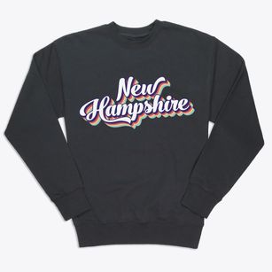  New Hampshire Retro Candy Vibes Premium Crewneck Sweatshirt