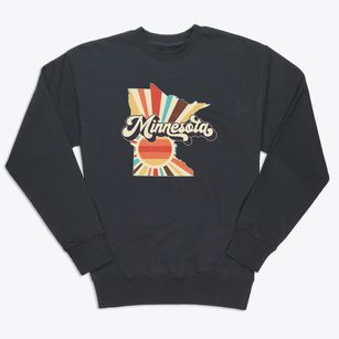  Minnesota Retro Art Premium Crewneck Sweatshirt