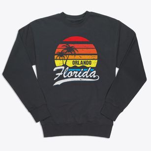 Orlando Florida Palm Tree Sunset Premium Crewneck Sweatshirt