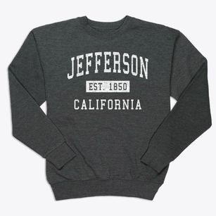 Jefferson California Classic Established Premium Crewneck Sweatshirt