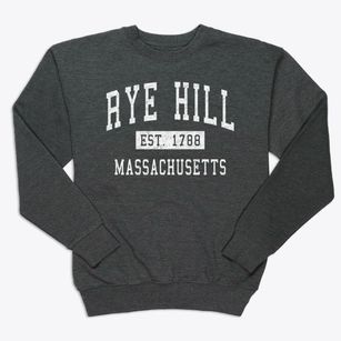 Rye Hill Massachusetts Classic Established Premium Crewneck Sweatshirt