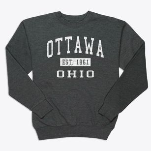Ottawa Ohio Classic Established Premium Crewneck Sweatshirt
