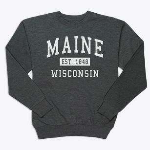 Maine Wisconsin Classic Established Premium Crewneck Sweatshirt