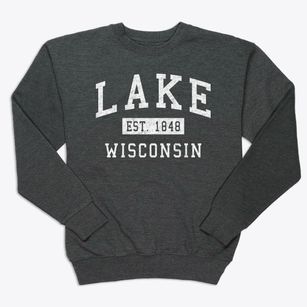 Lake Wisconsin Classic Established Premium Crewneck Sweatshirt