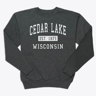 Cedar Lake Wisconsin Classic Established Premium Crewneck Sweatshirt