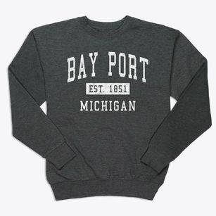 Bay Port Michigan Classic Established Premium Crewneck Sweatshirt