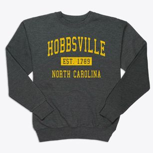 Hobbsville North Carolina Classic Established Premium Crewneck Sweatshirt