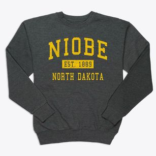 Niobe North Dakota Classic Established Premium Crewneck Sweatshirt
