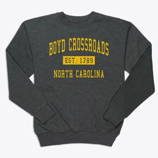 Boyd Crossroads North Carolina Classic Established Premium Crewneck Sweatshirt