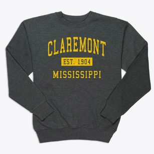 Claremont Mississippi Classic Established Premium Crewneck Sweatshirt