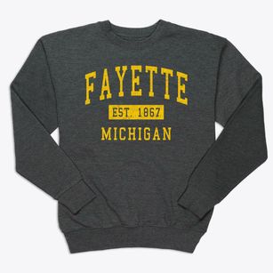Fayette Michigan Classic Established Premium Crewneck Sweatshirt
