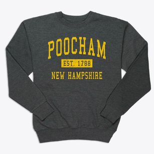 Poocham New Hampshire Classic Established Premium Crewneck Sweatshirt
