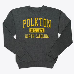 Polkton North Carolina Classic Established Premium Crewneck Sweatshirt
