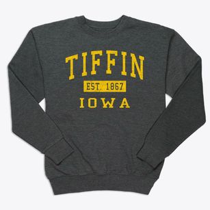 Tiffin Iowa Classic Established Premium Crewneck Sweatshirt