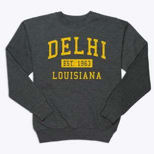 Delhi Louisiana Classic Established Premium Crewneck Sweatshirt