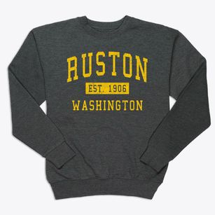 Ruston Washington Classic Established Premium Crewneck Sweatshirt