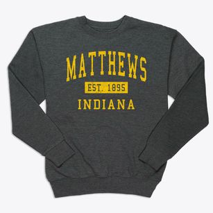 Matthews Indiana Classic Established Premium Crewneck Sweatshirt