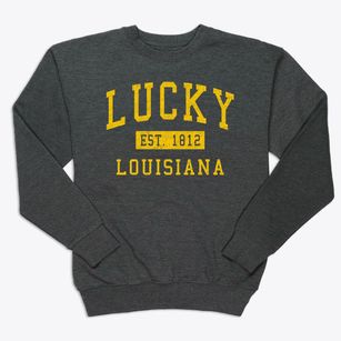 Lucky Louisiana Classic Established Premium Crewneck Sweatshirt