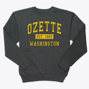 Ozette Washington Classic Established Premium Crewneck Sweatshirt