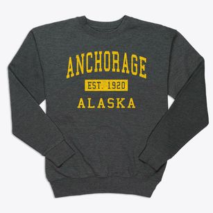 Anchorage Alaska Classic Established Premium Crewneck Sweatshirt
