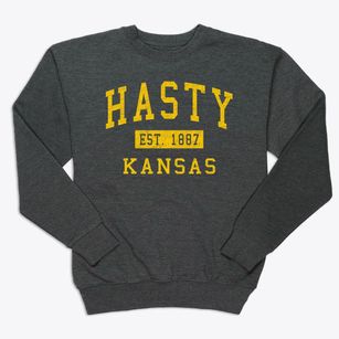 Hasty Kansas Classic Established Premium Crewneck Sweatshirt