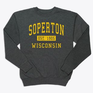 Soperton Wisconsin Classic Established Premium Crewneck Sweatshirt