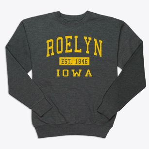 Roelyn Iowa Classic Established Premium Crewneck Sweatshirt